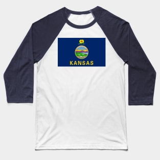 Flag of Kansas Baseball T-Shirt